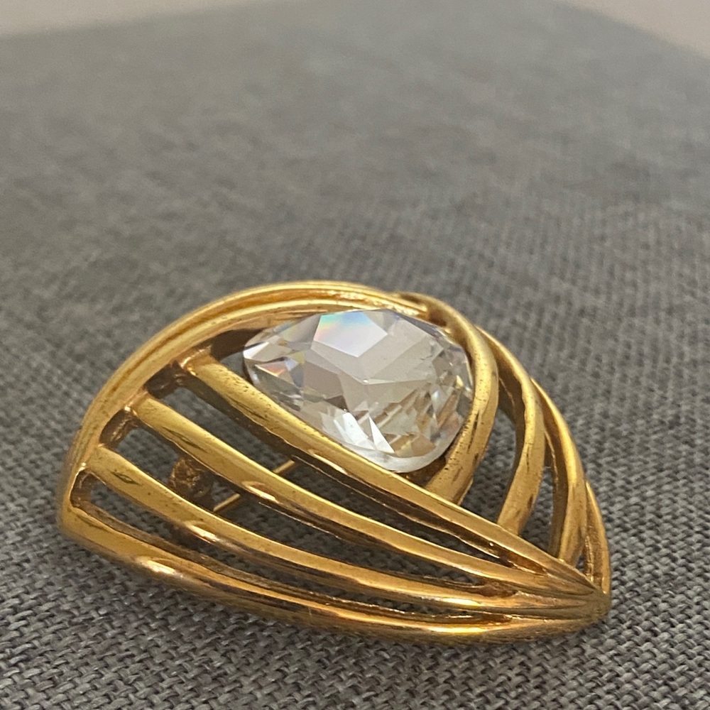 Vintage Crystal Brooch